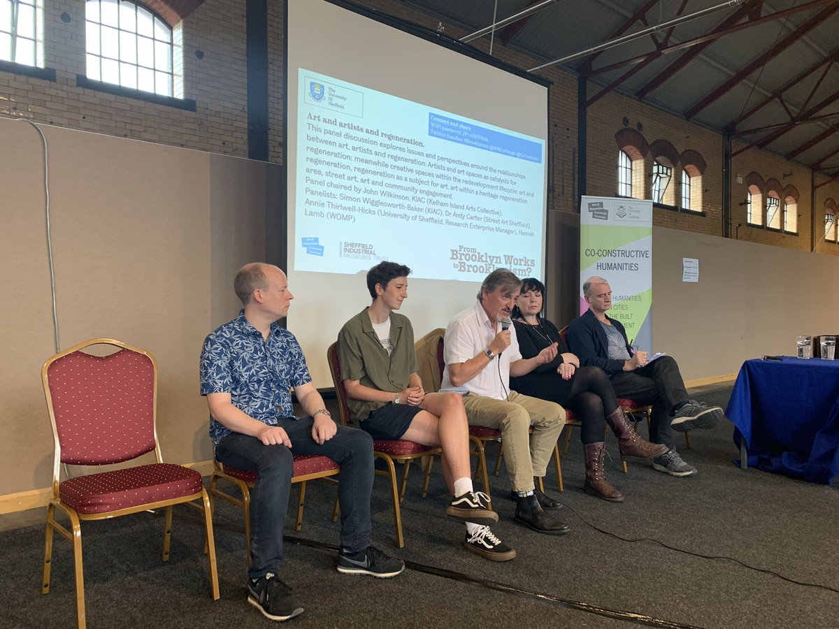 occursus1's tweet photo. Our first panel of the day! With @Anniefrax @streetartsheff @JWilkinsonArts Simon Wigglesworth-Baker, Hannah Lamb #brooklynism @KelhamIsland @AHKExchange https://t.co/CSiT8InvnM
