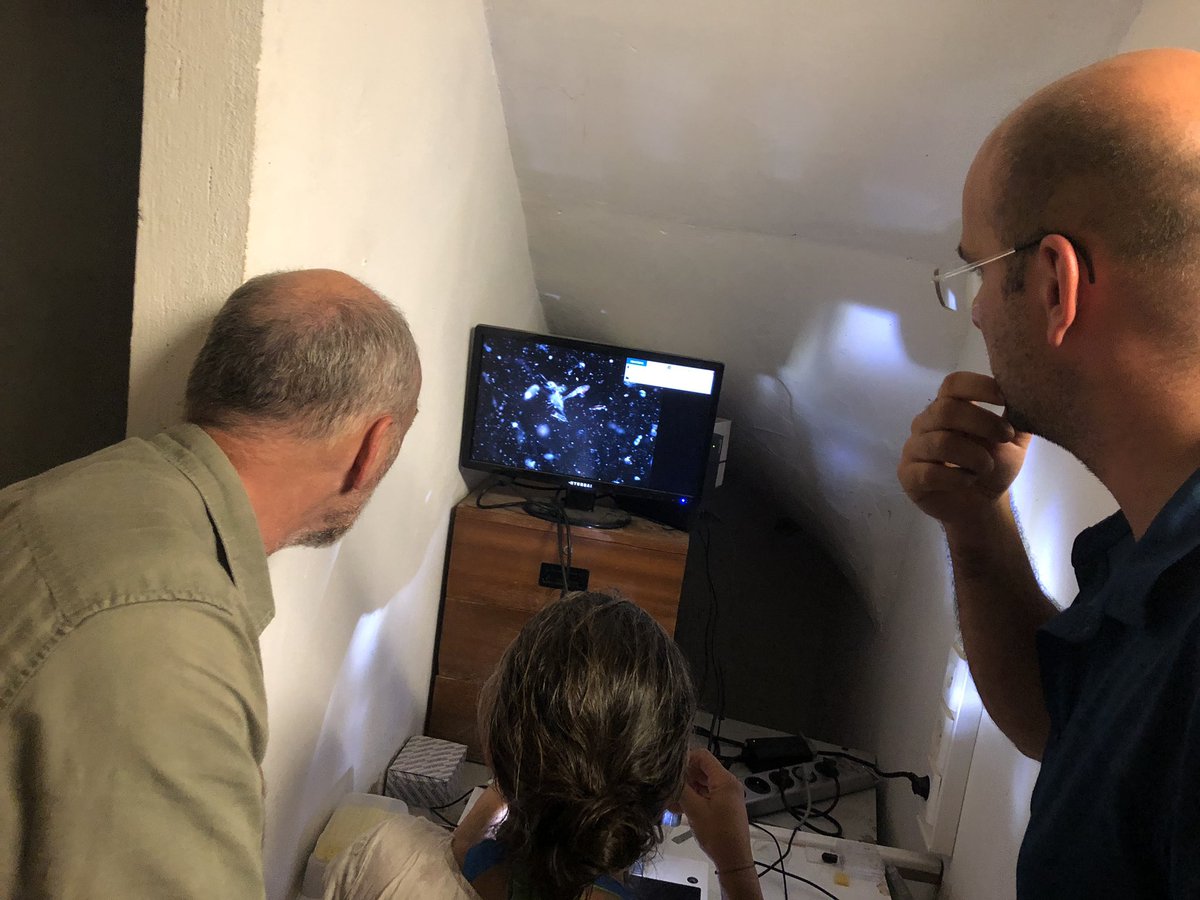 evodevogenomeUB's tweet photo. Incredible day in villafranche-sur-mer durig #10thITM #Tunicate2019. First plankton netting with @Alex__McDougall and #UteRothbacher, and then examination of the microcoscopic amazing fauna with @fabien_lombard, a world master leader on the knowledge of #appendicularian. Thanks https://t.co/bRGOLJQBGL