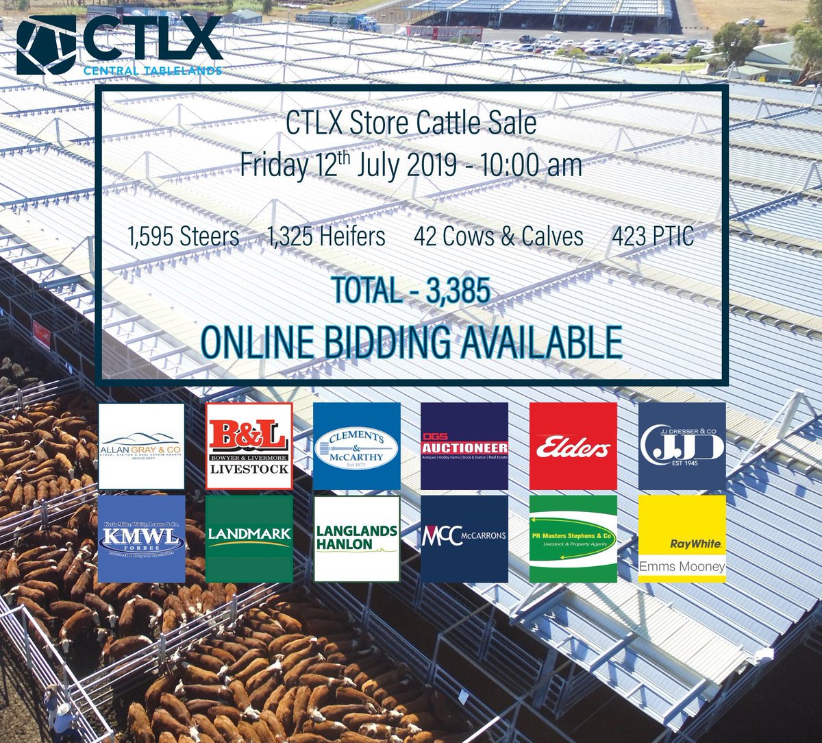 The #CTLX Store Sale kicks off tomorrow at 10:00 am with over 3,385 head on offer. Talk to your agent for further information and remember, this sale is offered ONLINE 💻💻💻

Register to Bid Online &gt;&gt; bit.ly/2IitFSQ
Live Action from #CTLX &gt;&gt; bit.ly/2UqRP4I