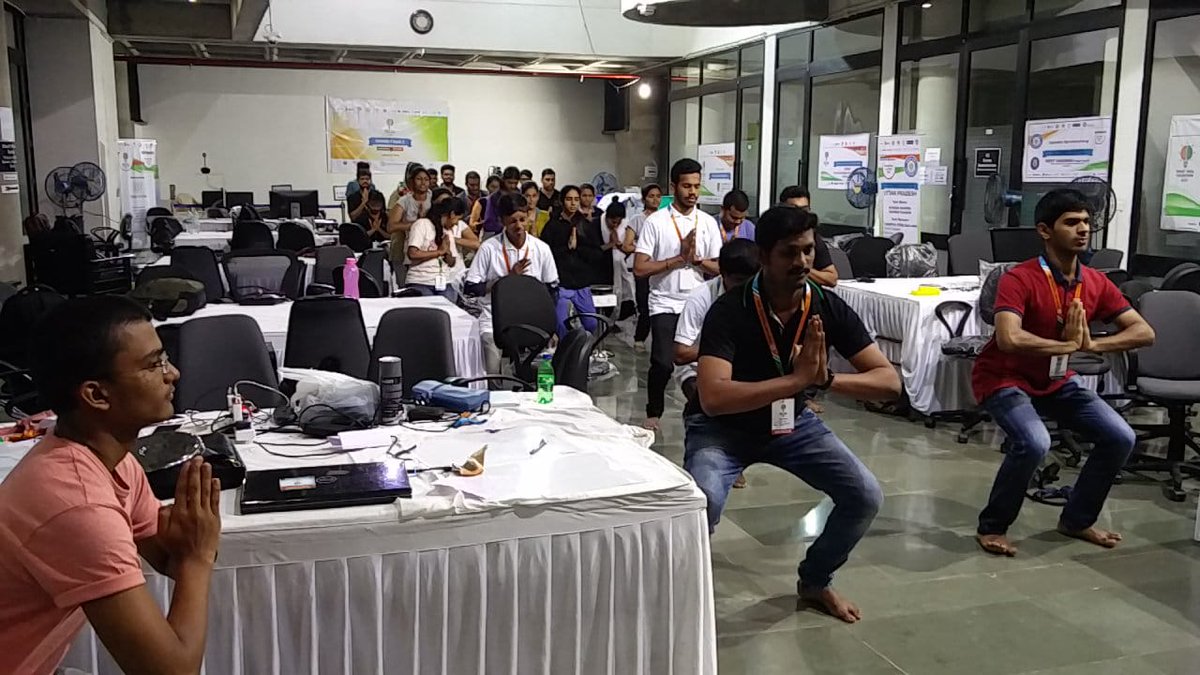 iitbombay's tweet photo. Smart India Hackathon 2019 - Hardware Edition Grand Finale; Teams performing yoga
#Smart_India_Hackathon at @VT_Univ #SIH2019 #SIH2019HardwareEdition #SIH2019Gr...
See More https://t.co/dHkUUQGERb