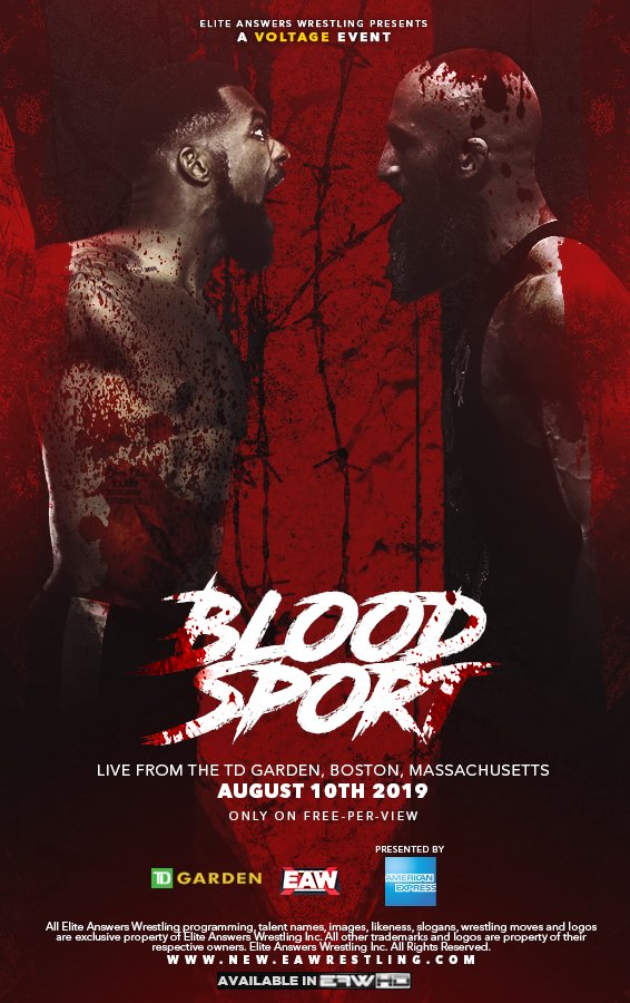EAWNetwork's tweet image. A Voltage exclusive event live from the new home of Kemba Walker, EAW Presents Bloodsport! The EAW Champion Malcolm Jones puts his title on the line against Charlie Marr in our main event!