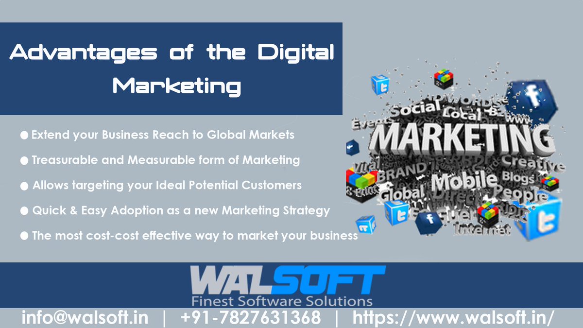 walsoft_1's tweet photo. Advantages of Digital Marketing:
#internetmarketing #digitalagency #creative #marketingagency #digitalmarketing #onlinebusiness #ppc #marketingonline #sales #affiliatemarketing #seo #smo #walsoft
@Marketing_JR @kopatech2000 @affiliaworld @netengage https://t.co/bfBLVcU0kv https://t.co/CZKdmWwySN