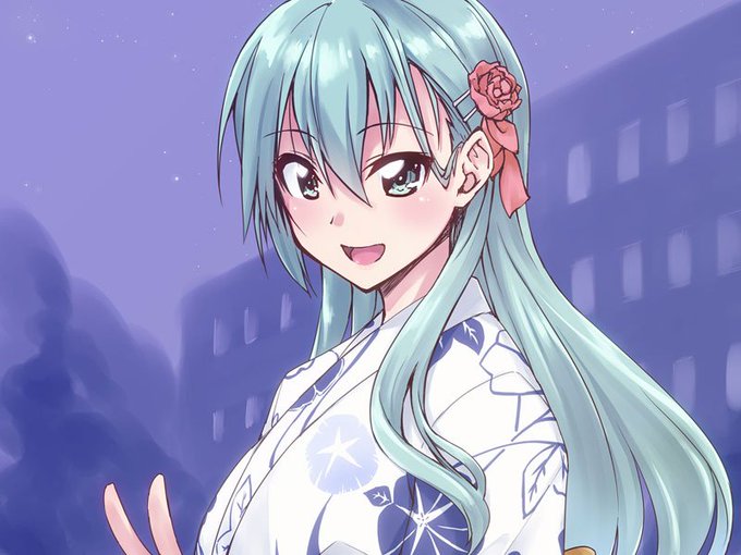 (R18)浴衣鈴谷で。
#KENZEN絵の後に同じ子がどエロいことしてる絵