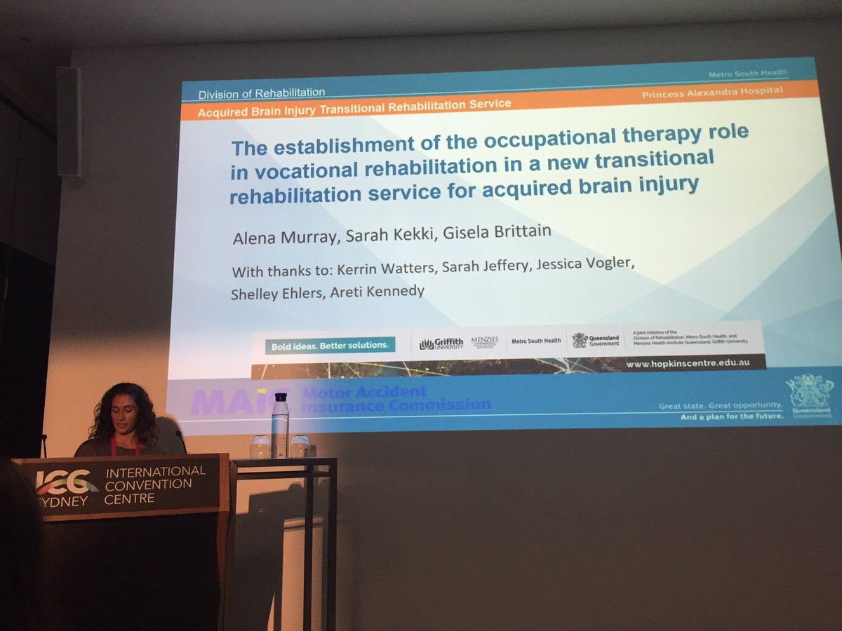 The importance of vocational rehab in ABI -Alena Murray representing our new MSH TRS! #otaus19 #SquadGoals
