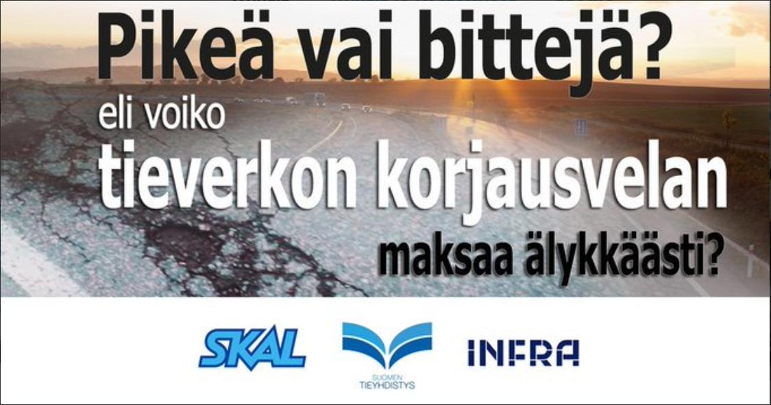 INFRA_ry's tweet photo. Pikeä vai bittejä -keskustelu #SuomiAreena:ssa, tule mukaan! Eetun aukion lavalla to 18.7. klo 16 Suna Kymäläinen/@Demarit, @PSyrjo/@INFRA_ry, @NinaRaitanen/@tieyhdistys, @LehtonenIiro/@SKALry, @EPilliSihvola/@TraficomFinland https://t.co/xN9EQnGDvV #ihmistentakia #pikeäjabittejä https://t.co/PS18wZuqs0