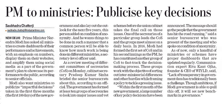 thekiranbedi's tweet photo. It is this governance which will make for a #NewIndia. Thanku @PMOIndia 
For info. @IASassociation @IPS_Association and all other public services of Centre, States and UTs. 
The importance of remaining engaged with people as partners and beneficiaries. @PIB_India @PTI_News @ANI https://t.co/0kEhzIzXp8