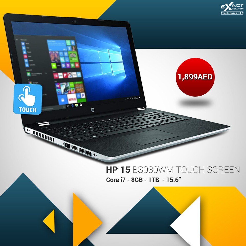 exact_llc's tweet photo. 💻 HP 15 BS080WM i7 7TH 
☑️ Intel core i7 
☑️ 8GB RAM 
☑️ 1TB HDD 
☑️ Display 15.6 inch TOUCH SCREEN 
📞 00971502192990 
⛟ Free Delivery 
Shop Now >https://t.co/5k74C8HYZm
#hp #hp15BS080WM #touchscreen  #windows10 #laptopswholesaler #dubai #uae https://t.co/PDNdSQFqSw