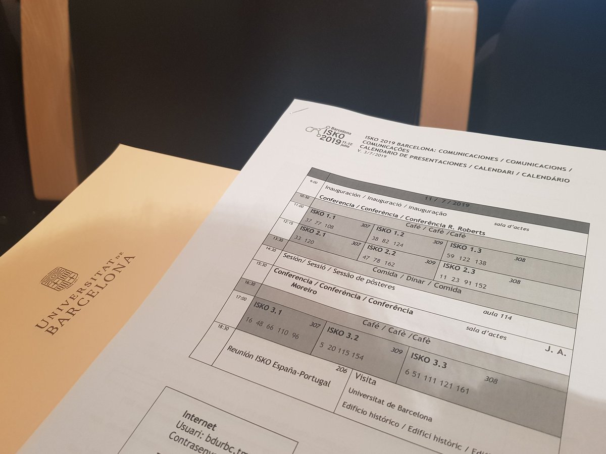 rmisart's tweet photo. Tres, dos, un,... i comença #ISKO2019bcn
#readytoenjoy https://t.co/N3HLMbxdVk