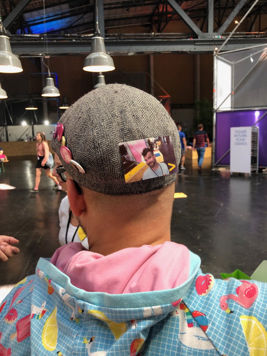robinboehm's tweet photo. I always watch @arndissler's back! 😛

#jsconfeu https://t.co/5l6WSSOfg2