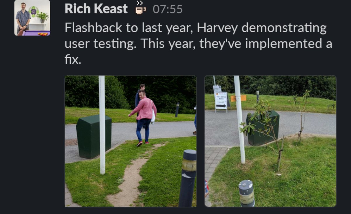 cornishcoder's tweet photo. First day of Agile on the Beach, and spotted this on my way to get a yummy kedgeree for breakfast! #agileotb #usertesting #bugfixing https://t.co/fPPVX8iKsU