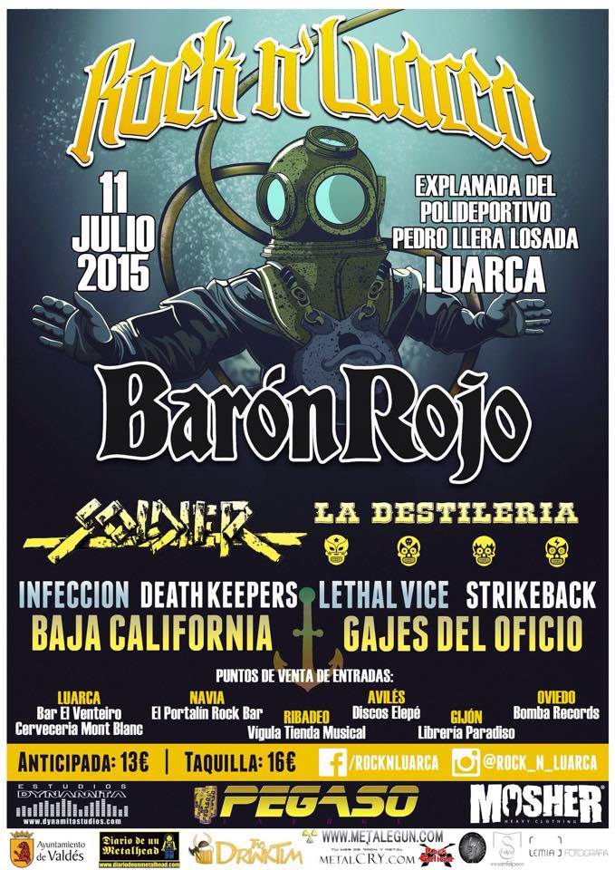 HMetalBrigade's tweet photo. #TalDíaComoHoy en el año 2015 se celebraba en Luarca #Asturias el festival #Rock_N_Luarca con la participación de @GrupoBaronRojo @SoldierBand
 @Destileria_Rock #BajaCalifornia @GajesDelOficio #Infeccion @Strikebackmetal @LethalVice y @DeathKeepersBCN https://t.co/bTslHrHSKJ