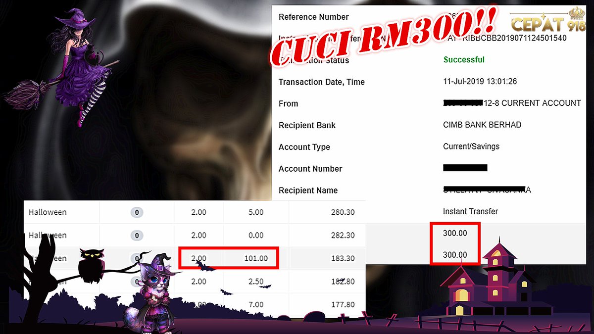 cepat918's tweet photo. #Tahniah Bossku!!
#918Kiss #Halloween
#CASHOUT #RM300
#SlotGame
💁Wechat : cepatcuci
💁Telegram : https://t.co/gyNnOkGEDq
💁Website : https://t.co/jSiEB3cgSz
#918KISS #ROLLEX #NEWTOWN #GW99 #SUNCITY #LPE88 #JOKER #3WIN8 #MEGA https://t.co/PLS6tq95J6