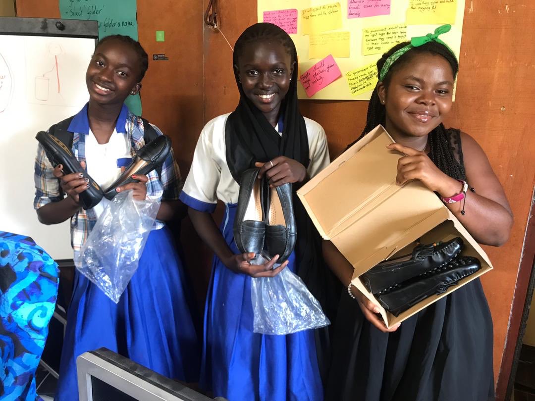 WeMotion1's tweet photo. We can now say that 50 girls in our program are blessed to own a pair of shoes. Thanks to Manuel Tanner for donating to WeMotion. Together, and we can help girls in Gambia to stay in school #wemotiongirls #hacathongirls #donation #gambia #girlseducation https://t.co/qVpZR1PfAn