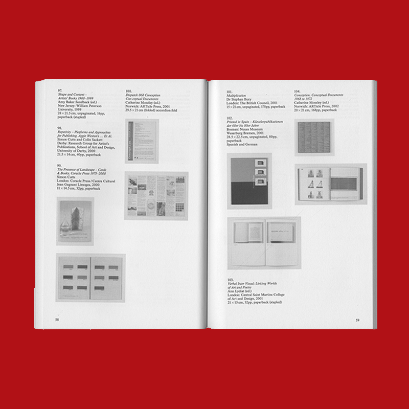 SundayBooks's tweet photo. The Book on Books on Artists’ Books (Second Edition), ‘a bibliography of books, pamphlets and catalogues on artists’ books.’ 150 × 220 mm, 290 pages, designed by Fraser Muggeridge https://t.co/alesvoqiVx https://t.co/FVWNVjIVmW
