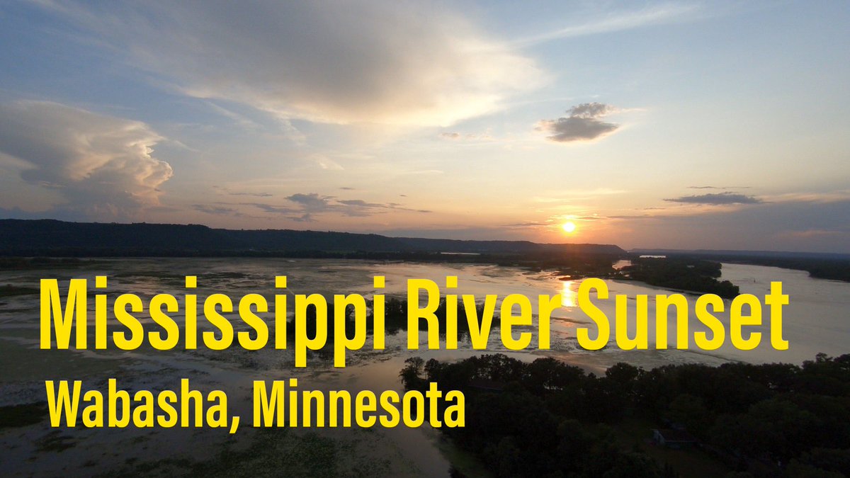 Mississippi River Sunset WATCH VIDEO HERE ——> youtu.be/Vno1Ff6MWmM #MississippiRiver #onlyinmn #WabashaMN #Minnesota