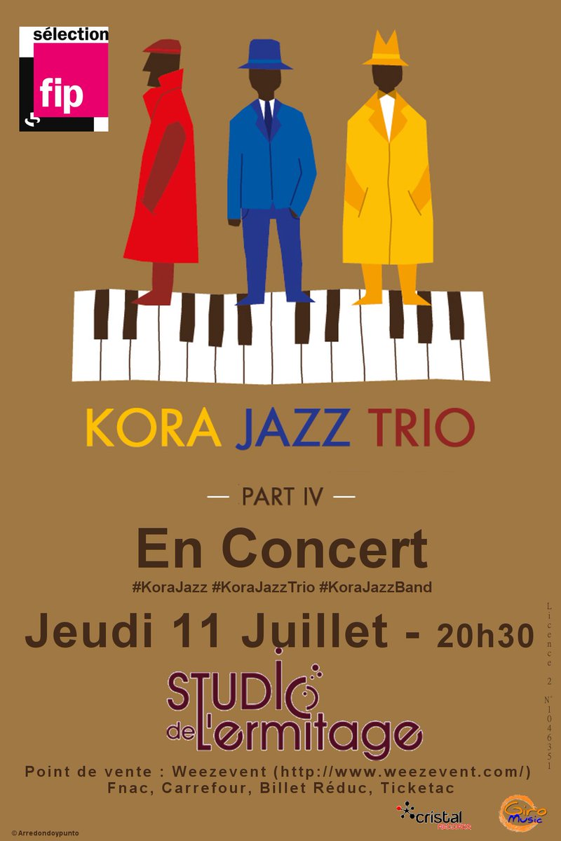 Ce soir au Studio de l'Ermitage, retrouvez le Kora Jazz Trio 🎶🎼 ℹ️ : studio-ermitage.com