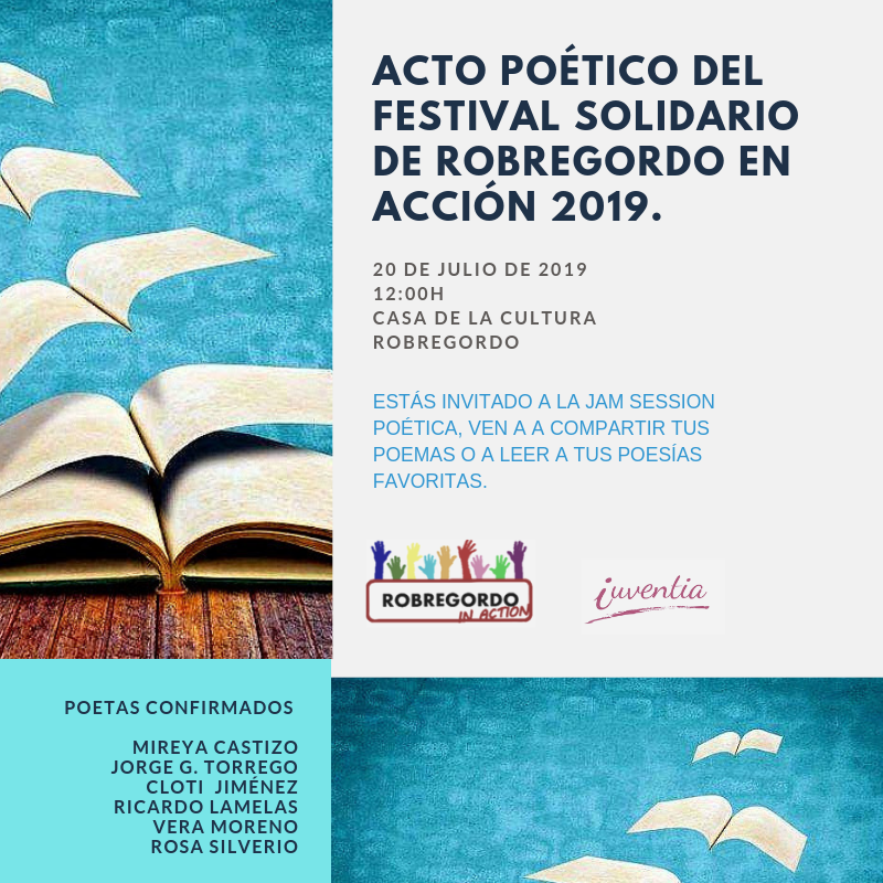 RobregordoEnAcc's tweet photo. Dentro de la 4ª edición del festival solidario Robregordo en Acción tendrá lugar un acto poético en el que podrás compartir tus poemas o leer tus poesías favoritas. Estás invitado a la "jam session" poética, en la que contaremos también con las y los poetas... 
⤵️ https://t.co/X03MSnD0iO