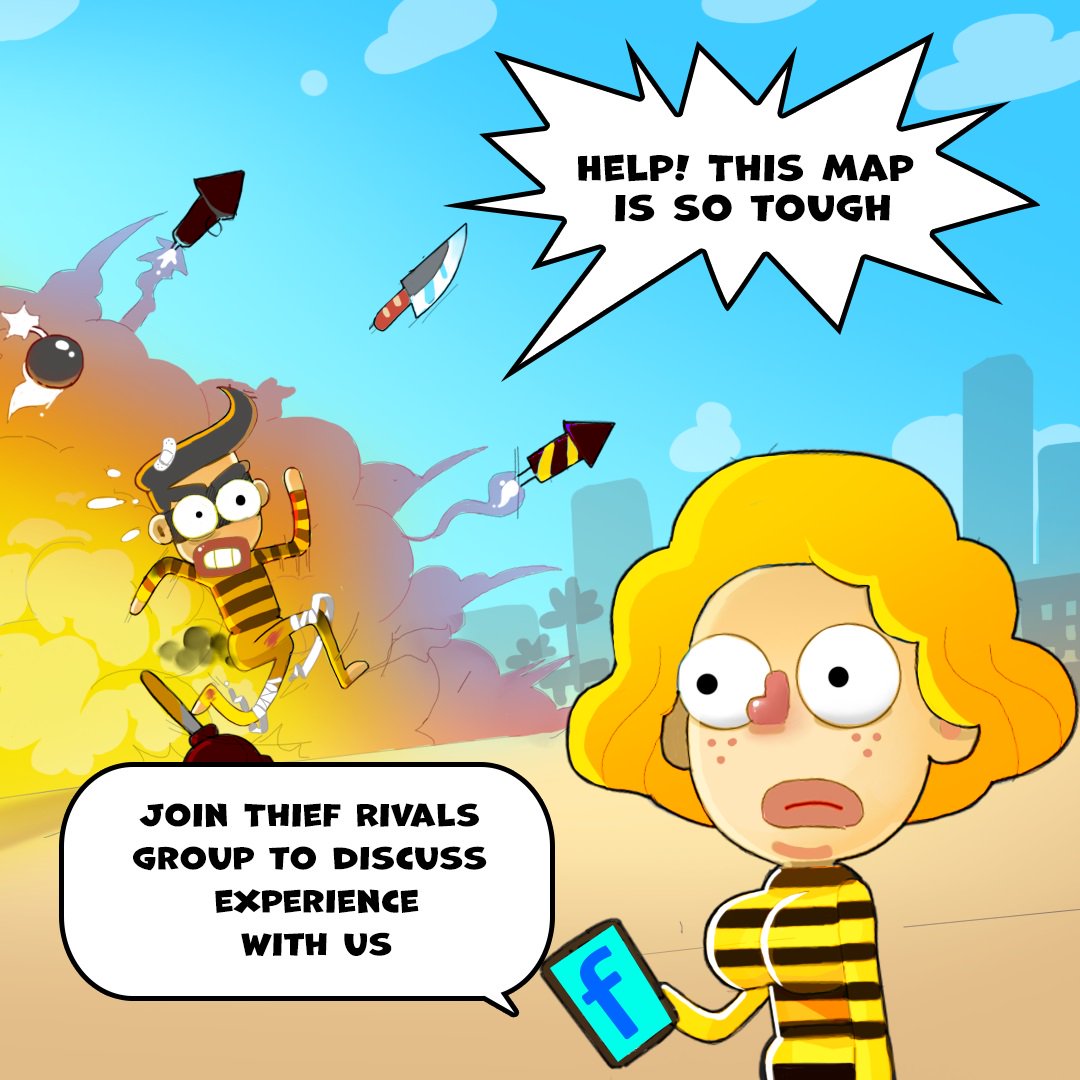 thiefrivals's tweet photo. Hey Thieves,
Have you seen the good news of #ThiefRivals? Now you can join our FB Group community, together we are the badass Thieves in Thief Rivals' World!!! 🤩

▶️ https://t.co/vGXQekUSJB

#mobilegame #funnygame #runninggame #funny #facebookgroup #fbgroup #group #thievesgroup https://t.co/s9awZoKzib
