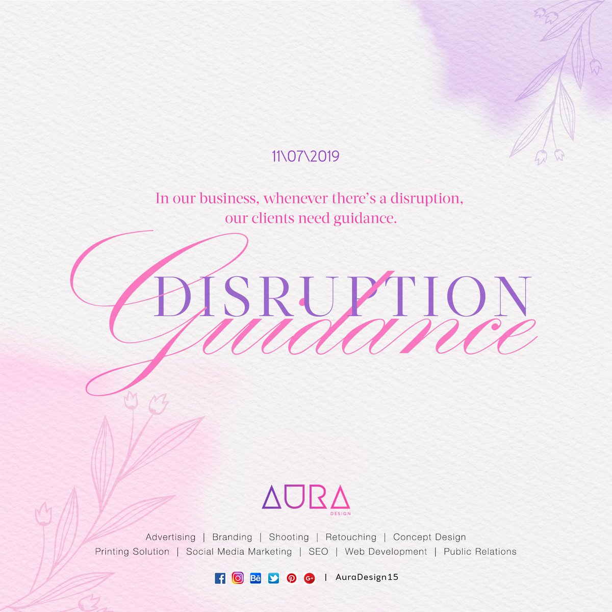 AuraDesign15's tweet photo. IN OUR BUSINESS, WHENEVER THERE'S A DISRUPTION, OUR CLIENTS NEED GUIDANCE.
#AuraDesign #Thursday #11thJuly #DailyQuotes #Shooting #PrintingSolutionDesign #AdAgency #SocialMediaMarketing #Advertising #Branding #Concept #GoogleAdword #CatalogDesign #LayoutDesign #Retouch https://t.co/fLxhRv5Pf0
