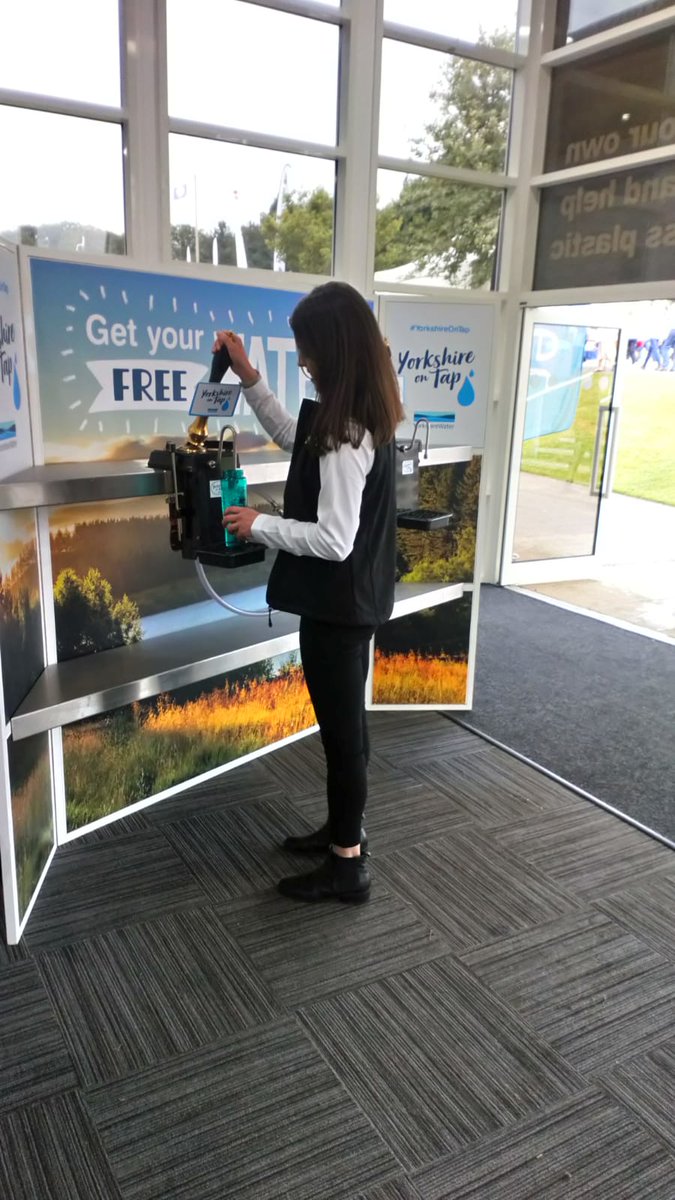 If you're at the #GreatYorkshireShow today, make sure you take your own bottle and get it refilled at the #yorkshirewater stand 😃 no need to buy single use plastic bottles 👍