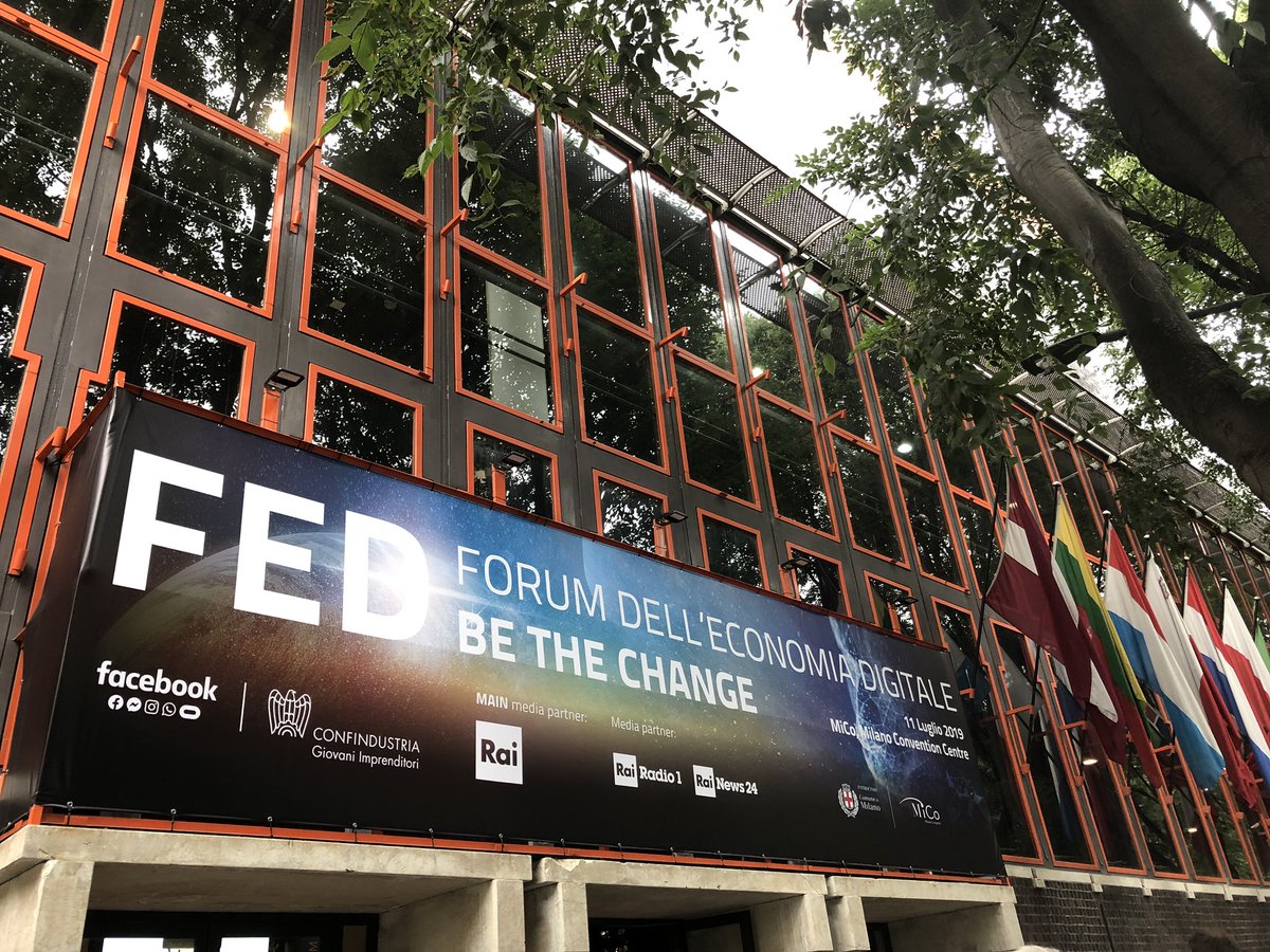 Oggi siamo al @MiCoMilano per la nuova edizione del #FED2019, il forum dell’economia digitale!

Ci aspettano grandi relatori e talk su trasformazioni sociali, economiche, digitali e tecnologiche del futuro!

#BeTheChange