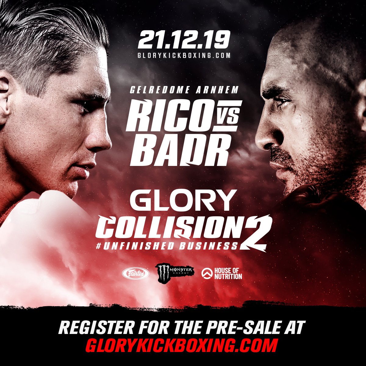 It's on! Rico vs. Badr on December 21 in Arnhem, the Netherlands. Register for pre-sale 👉 bit.ly/COLLISION2 #UnfinishedBusiness