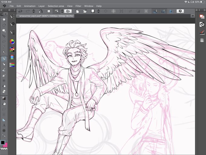 I love drawing wings!!!!! 

Me after drawing wings: /breaks my fingers 