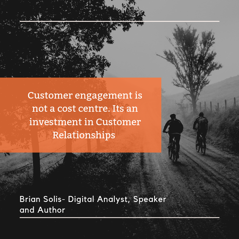 IndiaInfoMedia's tweet photo. Customer engagement is not a cost centre. Its an investment in Customer Relationships -- Brian Solis, Digital Analyst, Speaker and Author
#publicrelations #communications #consumer #engagement #consumerrelationship #brandstrategy https://t.co/HcmoVcMRtf