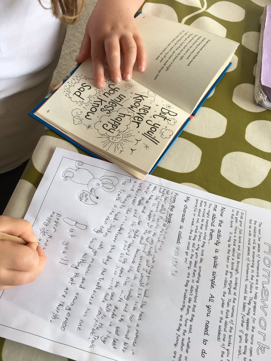 My DD delayed doing her homework all week as it was meant to be based on her fav character from a book she’d read at school. I’m told her that didn’t matter 🤞, so she choose The Truth Pixie by <a href="/matthaig1/">Matt Haig</a> . Ended up being the best piece of homework she’s done all year! ♥️