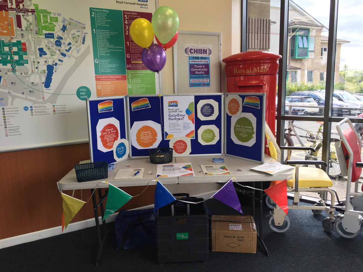 Launch of the rainbow initiative today. Come down to Trelawney entrance to sign up and get your badge