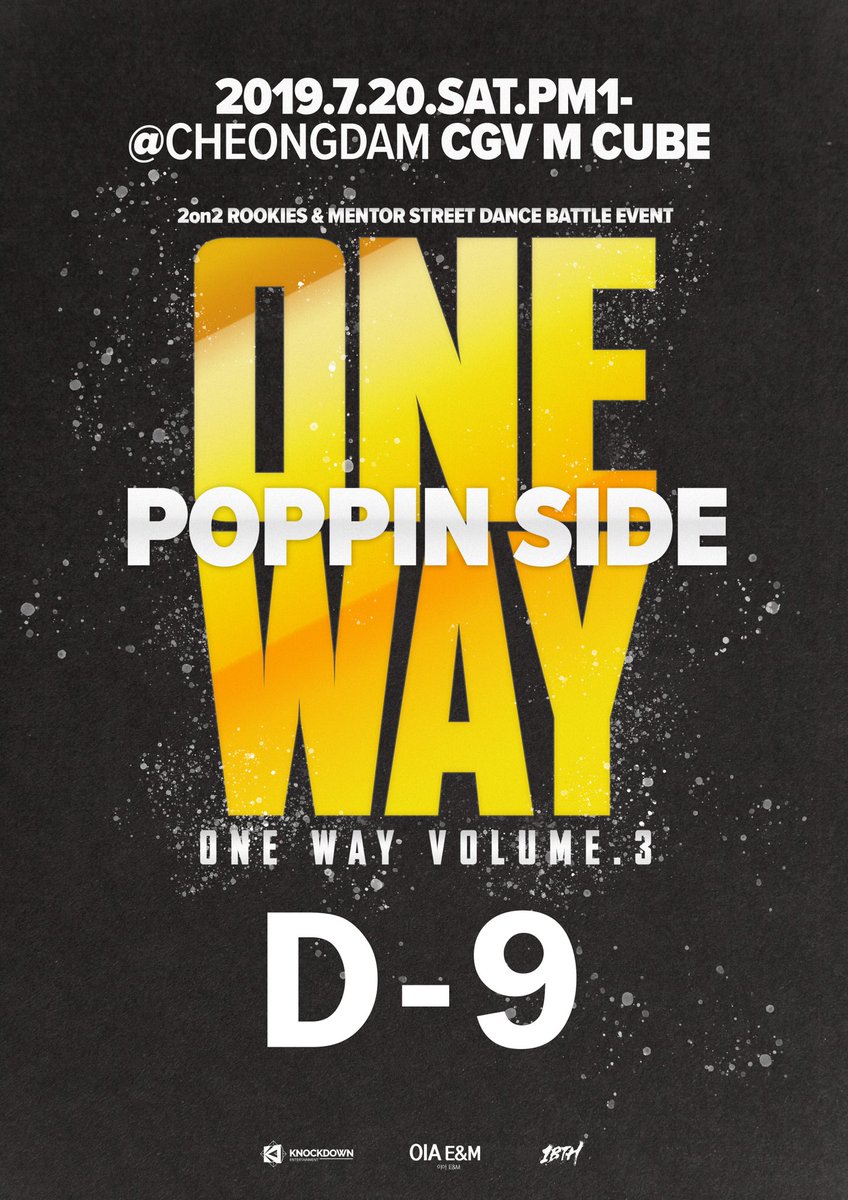 ONEWAY_DANCE's tweet photo. 🔺🔺원웨이 Vol.3 🔺🔺
얼마 남지 않았습니다!! 많은 참여 부탁드립니다 🙂 

참가신청 링크!!
🔻🔻🔻🔻🔻🔻🔻🔻🔻🔻
https://t.co/xvDUajIGD3

참가신청 현매는 ⛔️불가⛔️ 합니다.

#원웨이#댄스배틀#루키배틀#oneway#팝핀#poppin#dance#battle https://t.co/Dxq7VS2fFN
