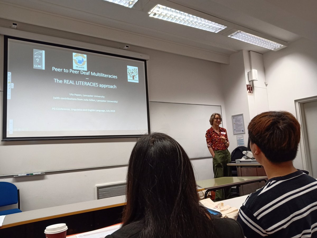 pg_2019's tweet photo. Professor Uta Papen is delivering the speech on her research in India #lael https://t.co/8RePErFxq5