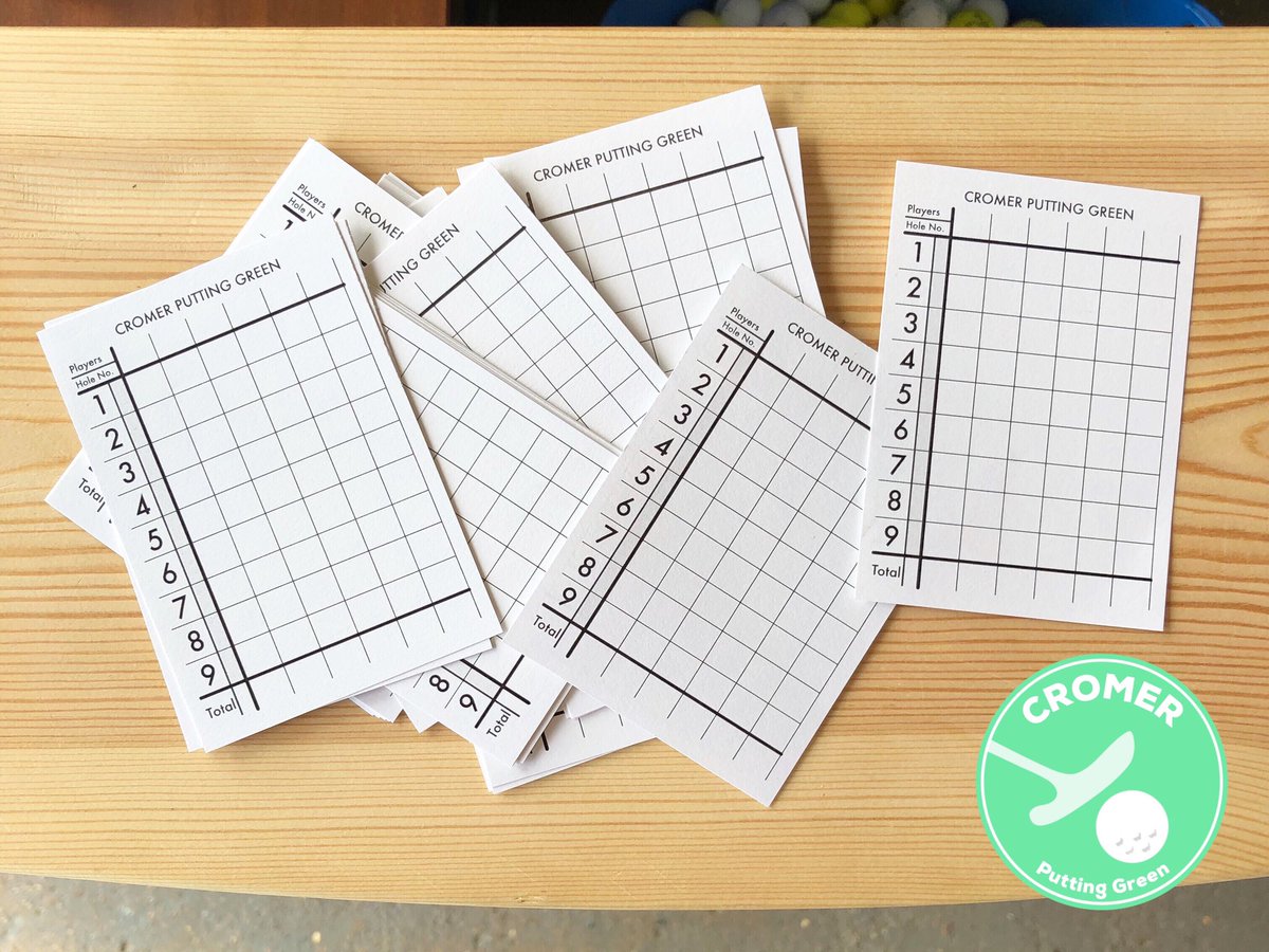 ⭐️GIVEAWAY TIME!⭐️
WIN a FREE game of putting for up to 4 players + a free Cornetto Soft icecream each!
Just guess how many score cards are in the pile &amp; RT. Correct answer wins!
For details of giveaway see our Facebook page. 
#lovecromer #golf @EnjoyCromer