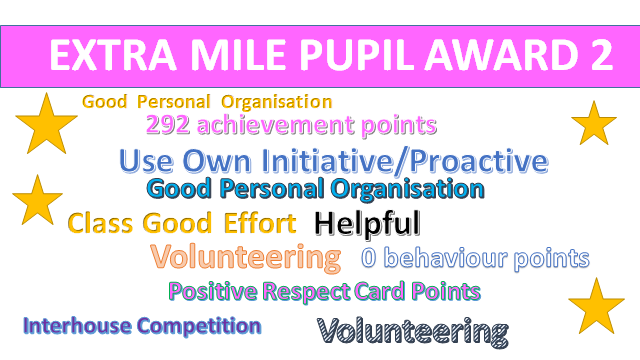 Year7_SEA's tweet photo. Extra Mile Award https://t.co/8jbTscogT3