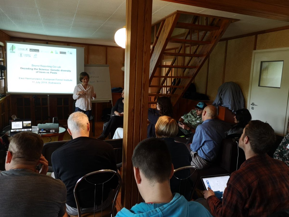 EUFORGEN's tweet photo. Talking about forest diversity to a great bunch of journalists at the #SRcolab and how its ensuring survival of forest tree species https://t.co/nZ7MZ4dir8