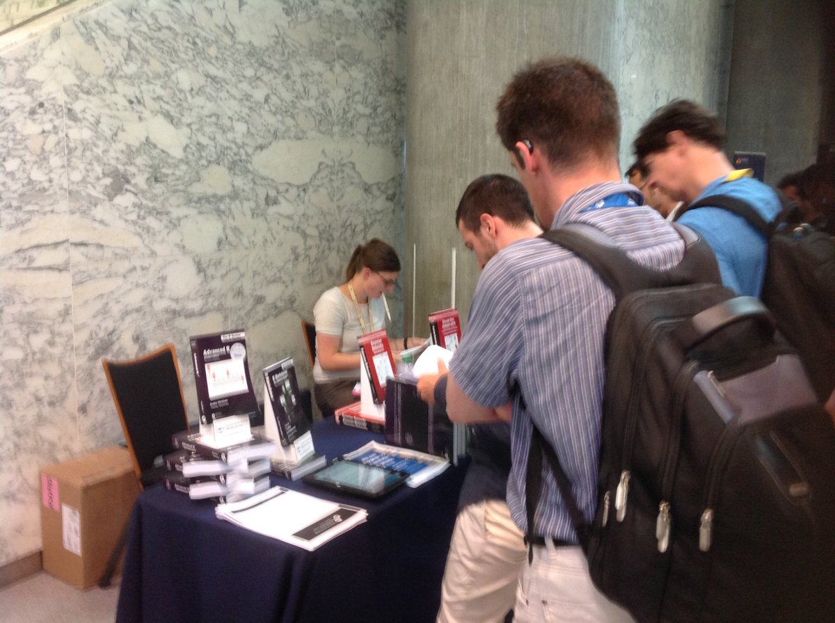 crcgrubbsd's tweet photo. Today is our last day at @UseR2019_Conf sadly. Please stop by to take advantage of our book savings and browse the latest titles. @CRCPress @CRC_MathStats https://t.co/XQDgMugvcP