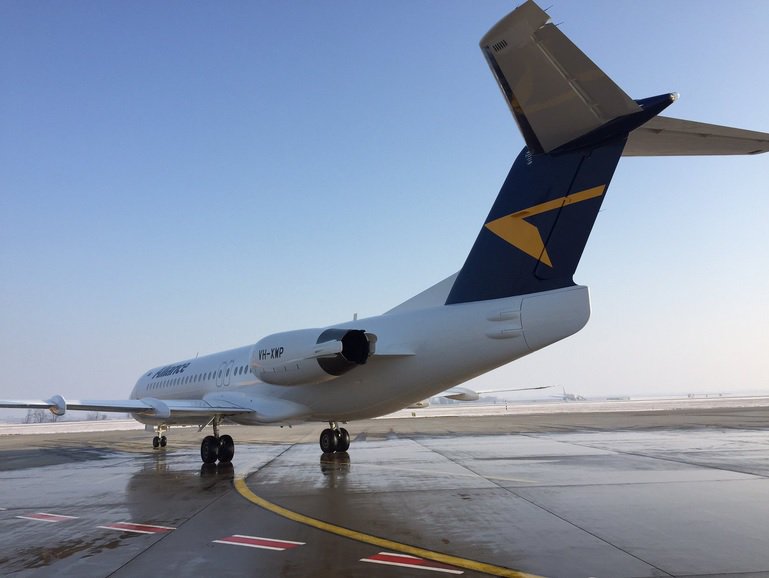 im_mining's tweet photo. #Australia's #AllianceAviation Services says it has added five #Fokker100 aircraft to @AllianceQQ's fleet, alongside spare engines, parts and tooling, as part of a deal with @HelveticAirways  https://t.co/IQePmxzd9g #FIFO #flyinflyout #minelogistics #remotemining https://t.co/emBnZqUEig