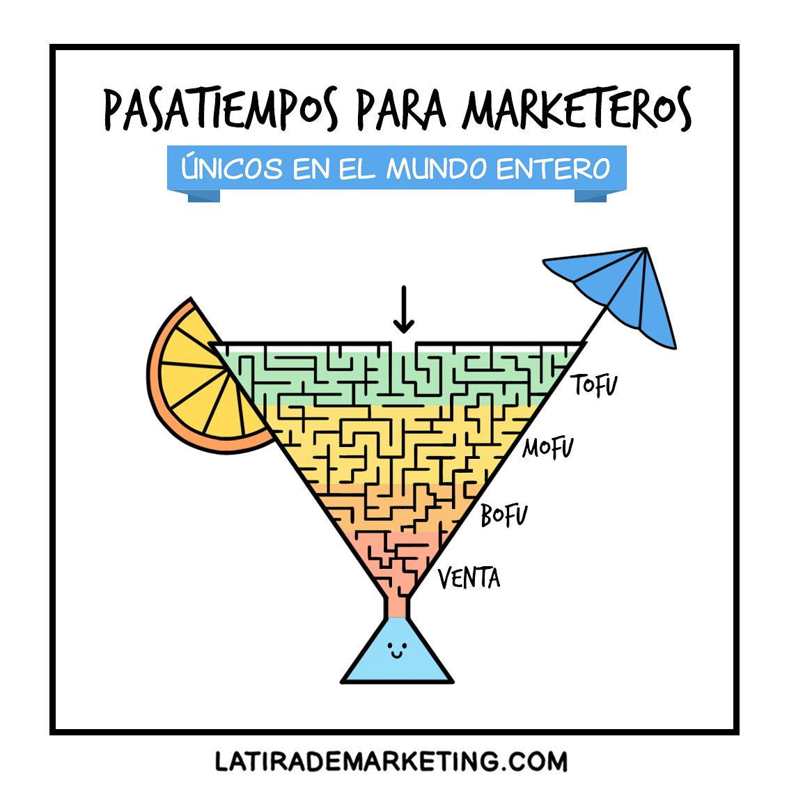 tirademarketing's tweet photo. Aunque a veces no lo parezca, hay salida al final del Funnel. A ver si la encuentras. 😋

#PasatiemposMarketeros #MarketingDigital https://t.co/VifVPOOqf3