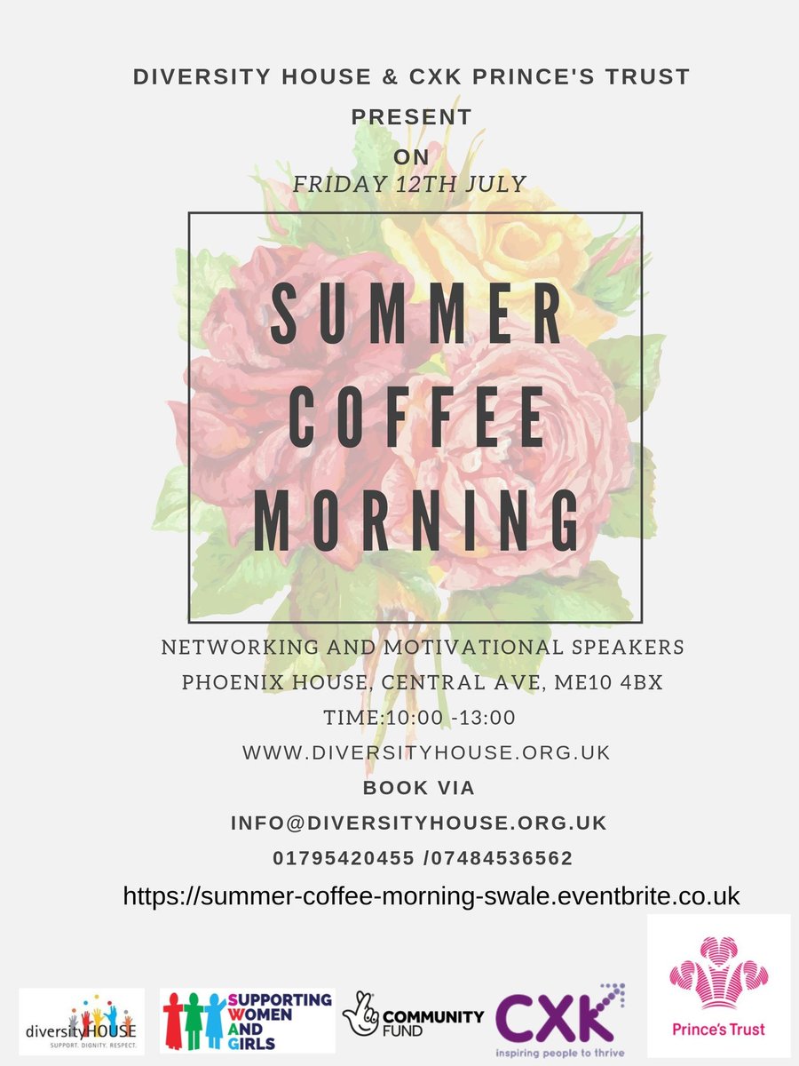 One more day until the Summer Coffee Morning, network, find out about opportunities, or just grab a coffee. Please, RSVP via here diversityhouse.org.uk/product/coffee…