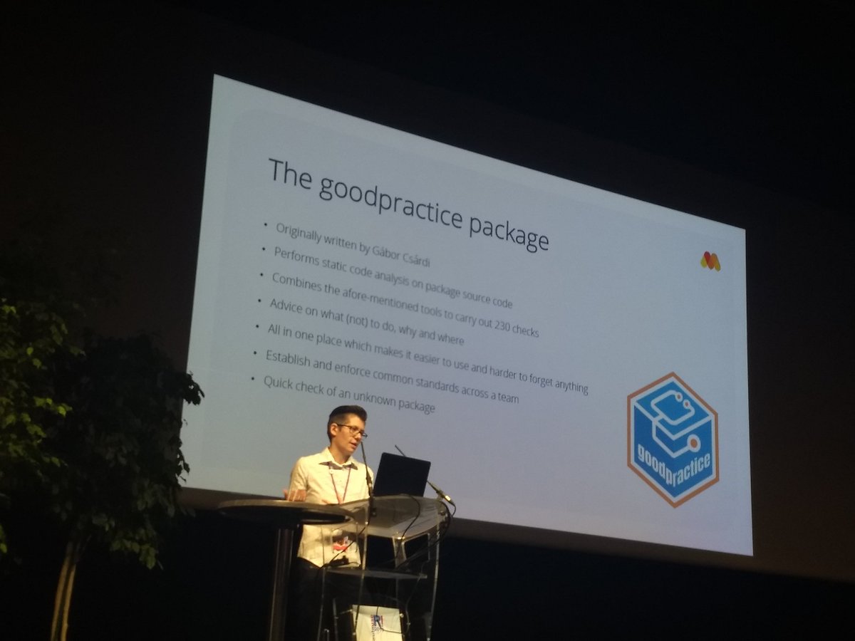 _lacion_'s tweet photo. .@hfcfrick just presented the goodpractice 📦 she maintains 👏🏼#user2019 Super interesting and a must! https://t.co/GKBQo2fdLK