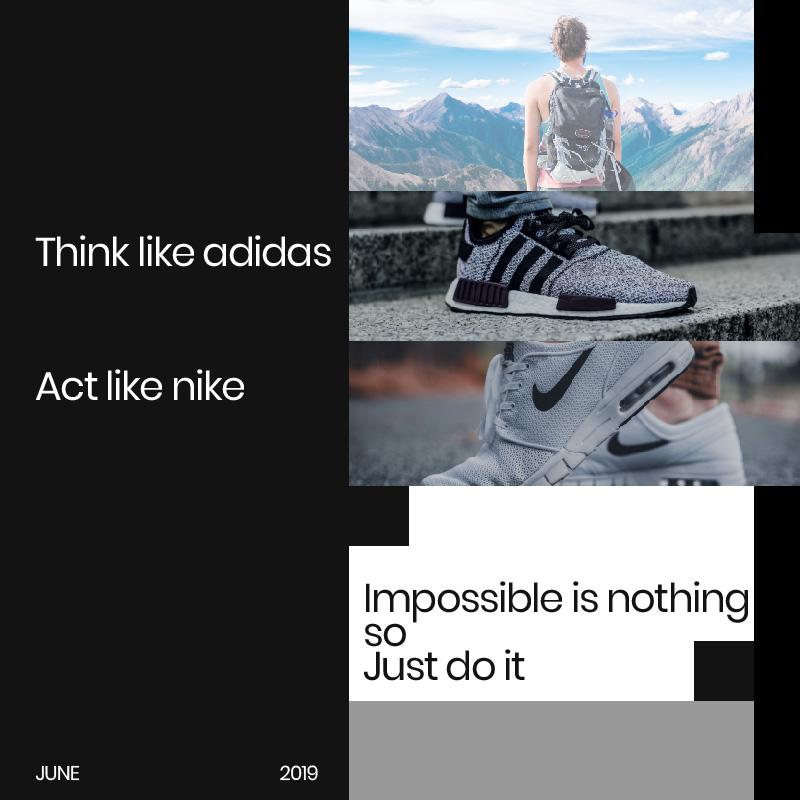 Ariaxmsa's tweet photo. Think like Adidas
Act like Nike
Impossible is nothing
So
Just do it https://t.co/OSNn31aQX0