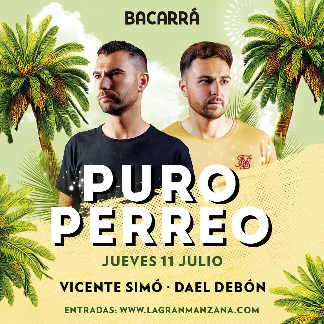 #HOY es jueves y eso significa que… 🌴 ¡LLEGA PURO PERREO! 🌴 
Como cada jueves, tenemos en Bacarrá la fiesta más 🔥🔥🔥 para que vengáis a darlo todo con nosotros. ¡Os esperamos dando el máximo! 

#Bacarra #Playa #Gandia #Valencia #HastaElAmanecer #LaGranManzana