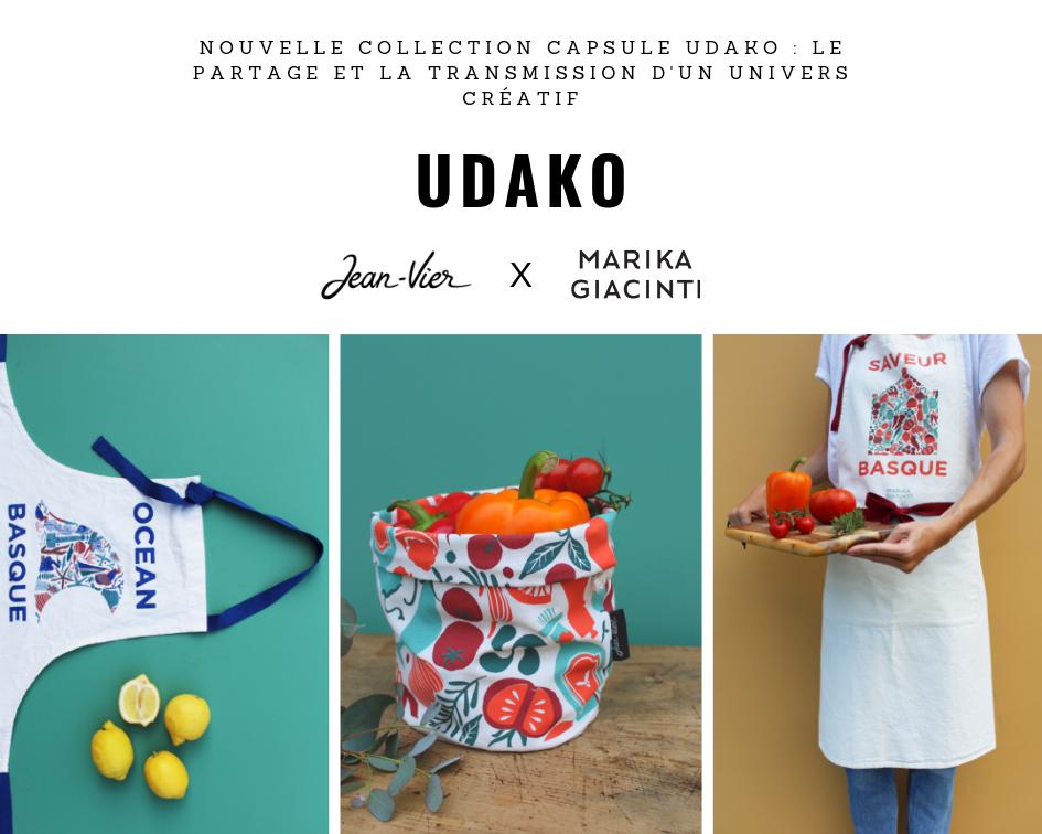 Collection capsule Udako 🍉
Nous vous présentons notre collaboration avec l'artiste <a href="/MarikaGiacinti/">Marika Jacinthe</a> qui a réalisé des graphismes représentant les plaisirs basques en deux modèles différents, rouge vermeille et bleu profond. Une source d'imagination pour votre déco ! #collab #déco
