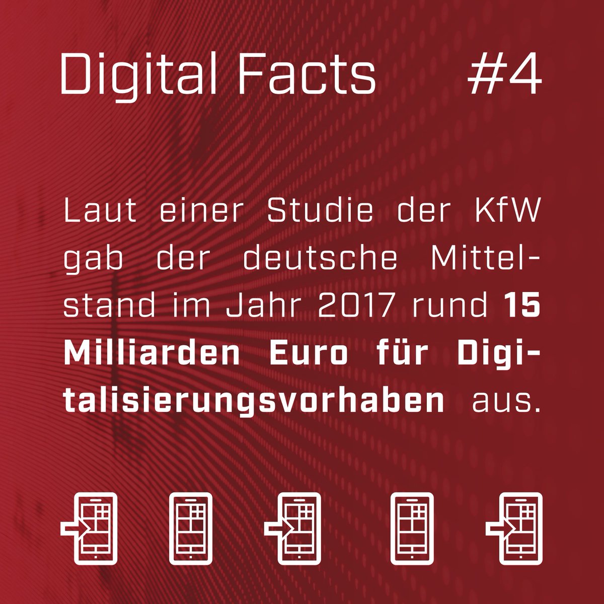 🆕🆕🆕Gehören Sie zu den 3️⃣0️⃣ Prozent der Mittelständler, die zwischen 2015 und 2017 in neue oder verbesserte digitale Technologien investiert haben?👍📲

Mehr dazu 👉 bit.ly/2NMp3IW

#IT #Digitalisierung #digitalwakeup #Mittelstand #ITFacts