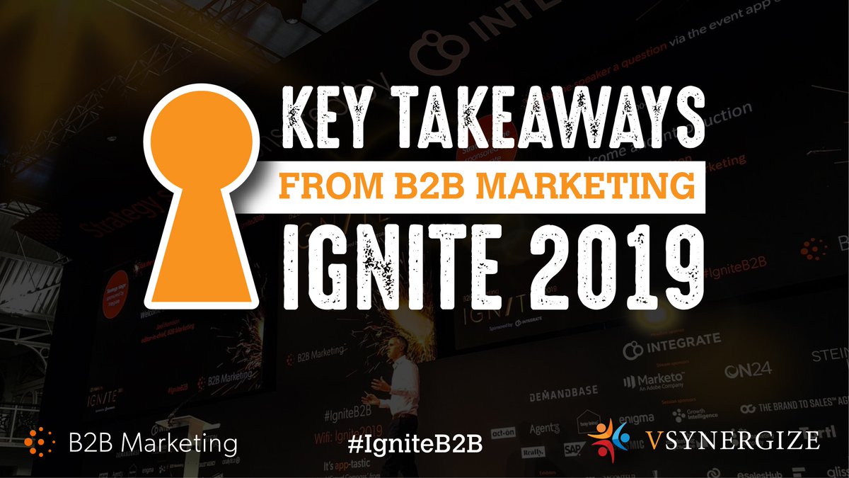 Missed #IgniteB2B 2019? Here are the top insights - bit.ly/32jDvvo

<a href="/rorysutherland/">Rory Sutherland</a> <a href="/dougkessler/">Doug Kessler</a> <a href="/TamaraMcCleary/">Tamara McCleary</a> <a href="/cwickson84/">Chris Wickson</a> <a href="/Akkroo/">Akkroo, an Integrate company</a> <a href="/JeremyBloom11/">Jeremy Bloom</a> <a href="/integrate/">Integrate</a> Peter Bell <a href="/marketo/">Marketo</a> <a href="/KylieJaySays/">Kylie Jay</a> <a href="/ansarada/">Ansarada</a> <a href="/LeanneMoir84/">Leanne Moir</a> <a href="/Demandbase/">Demandbase</a> Ashley Kessler <a href="/Calabrio/">Calabrio</a>
#CrushingB2B