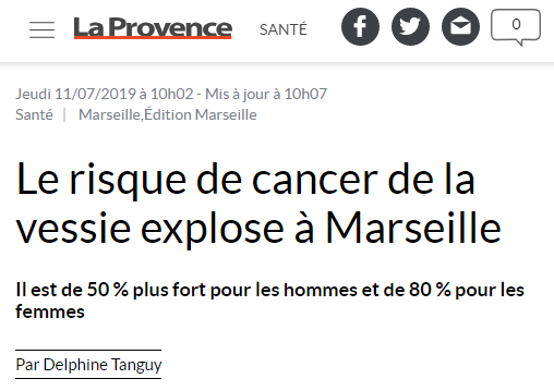 Ap Hm Hopitaux Universitaires De Marseille On Twitter Le Risque De Cancer De La Vessie Explose A Marseille Il Est De 50 Plus Fort Pour Les Hommes Et De 80
