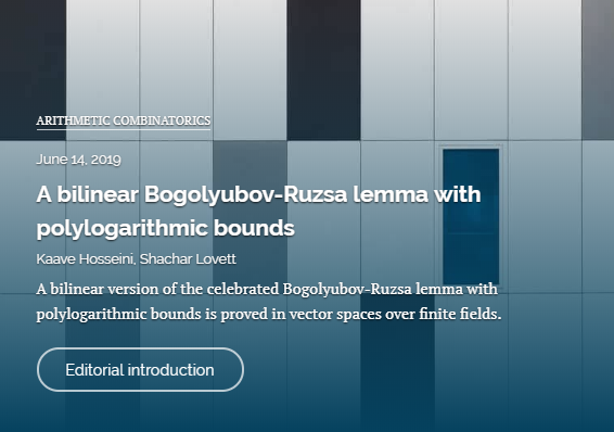 Discrete Analysis tweet media