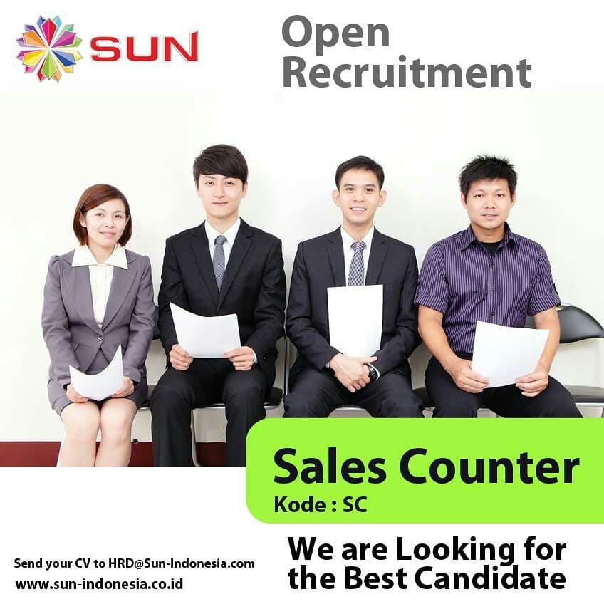 Let's Join Us...Be Our Winning Team 
Silahkan kirim lamaran lengkap melalui email ke hrd@sun-indonesia.com dan raih mimpimu bersama SUN Indonesia
#openrecruitment #recruitment #winningteam #jobvacancy #loker #lowongankerja #lokersurabaya #unlimityourself