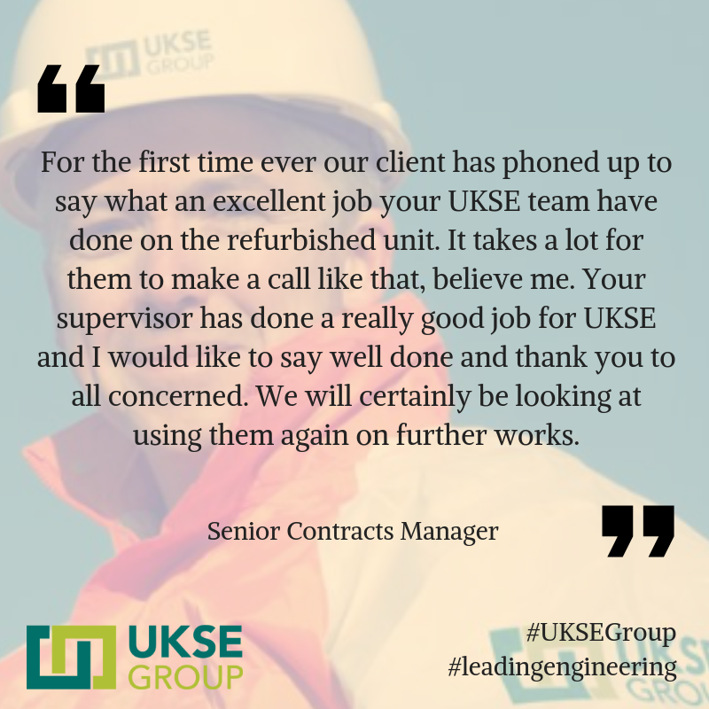 ukse_electrical's tweet photo. We love receiving feedback from our clients after completing a project. If you require support then get in touch with our expert team on 01420543000. #UKSE #UKSEGroup #engineering https://t.co/RMJtjBNM23