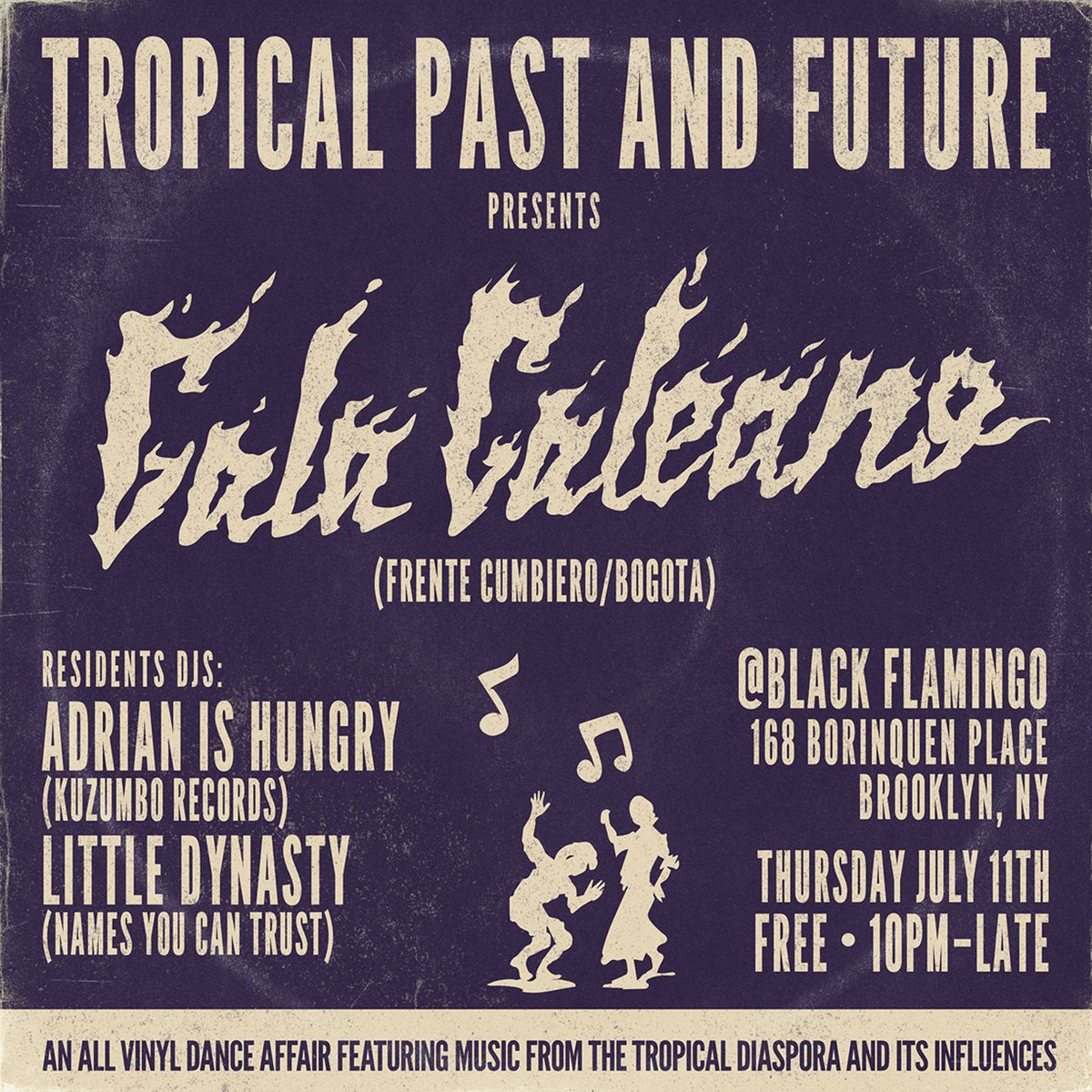 NYCTrust's tweet photo. TONIGHT, 10PM FREE ~~ Tropical Past & Future Residency at Black Flamingo in Brooklyn w/special guest Gala Galeano de @FrenteCumbiero en las tornamesas⚡️⚡️⚡️#brooklyn #bogota #colombia #tropical #vinyl #records #nyctrust https://t.co/Xzy9Bl7lxb